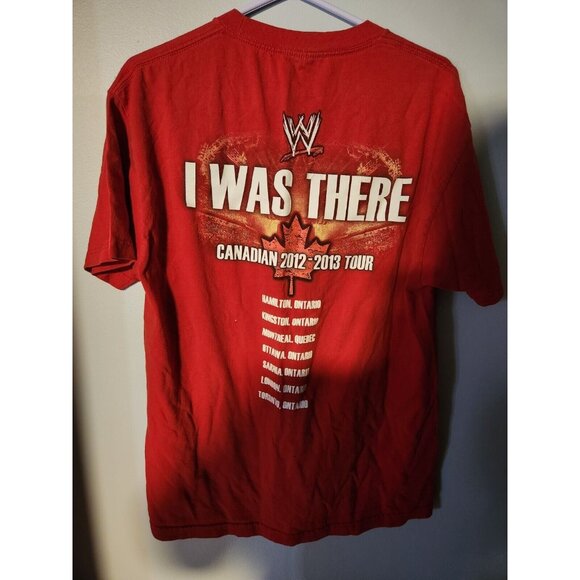 WWE T-Shirt Canadian Tour 2012-2013 I Was There Red - Picture 2 of 2